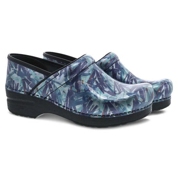 NEW DANSKO Patent Leather Professional Dotty Abstract Clogs  for women 462mn - Picture 1 of 9